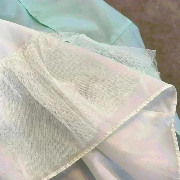 Healthtex Dress Toddler 3T Aqua Blue Lace Tulle Party Formal Sparkles Lined - Picture 6 of 11